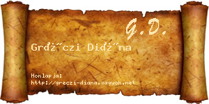 Gréczi Diána névjegykártya