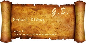 Gréczi Diána névjegykártya